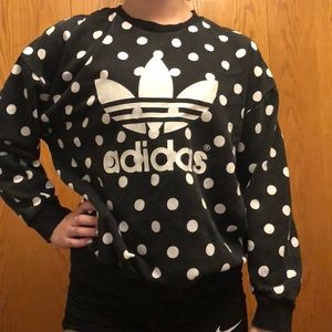 Adidas polka dot crew neck size small